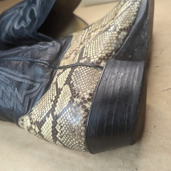 Panhandle Slim Boots men's sz 8D Exotic Genuine Golden Python Snake leather clas - Picture 10 of 13